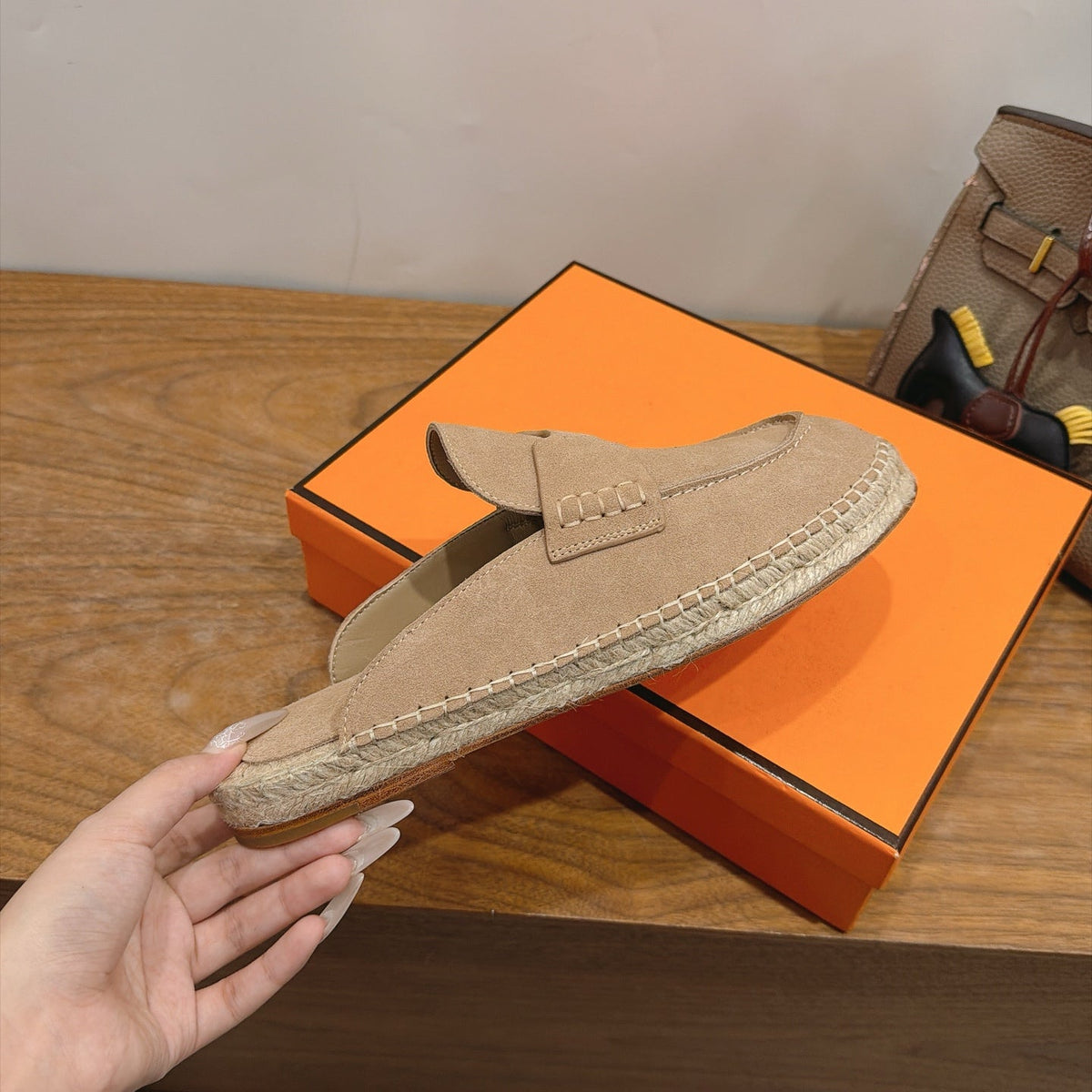 HM 26s Nil Espadrilles 1.5cm Beige Suede 171346