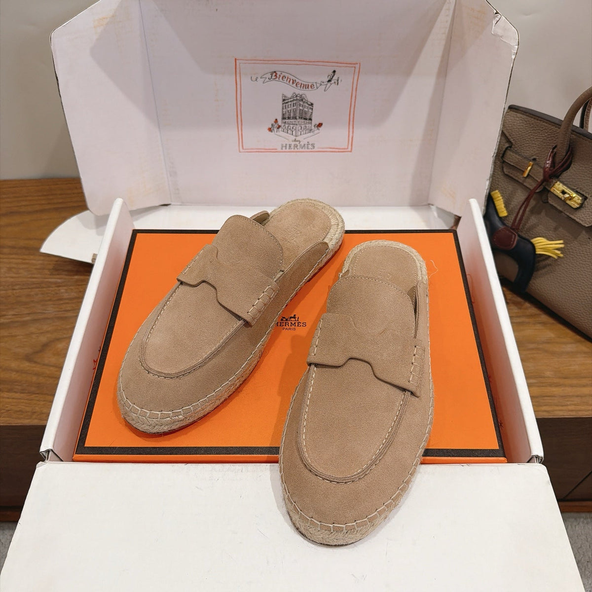 HM 26s Nil Espadrilles 1.5cm Beige Suede 171346