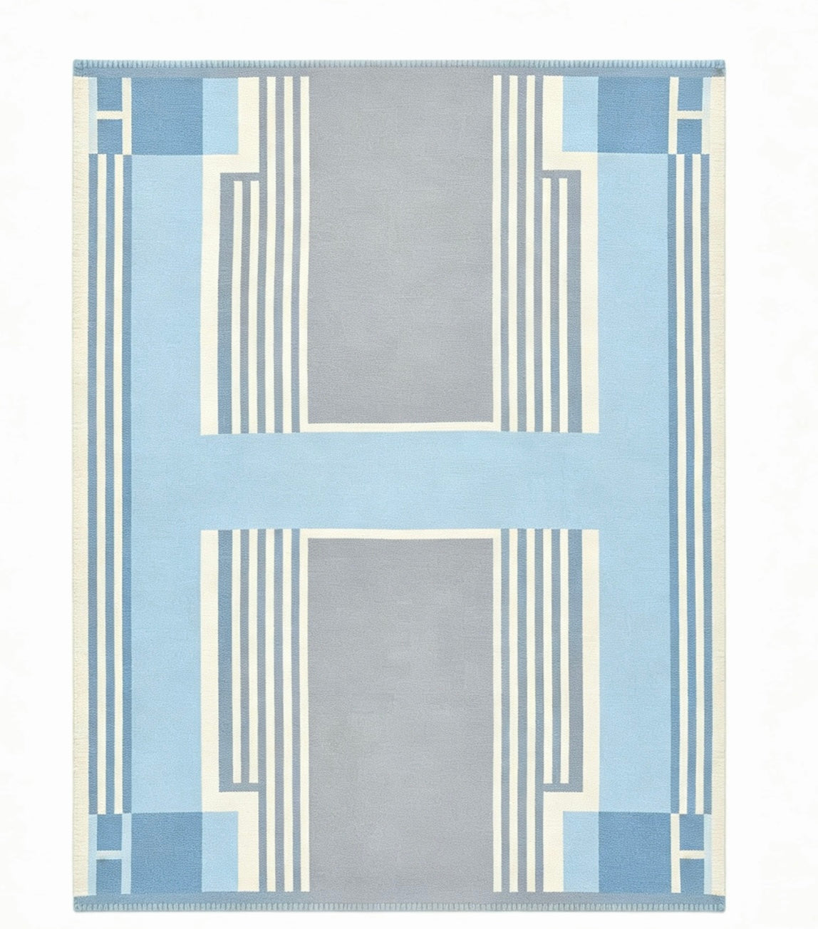 Hermes 26s Ithaque Blanket 135x175cm Bleu Wool 528153