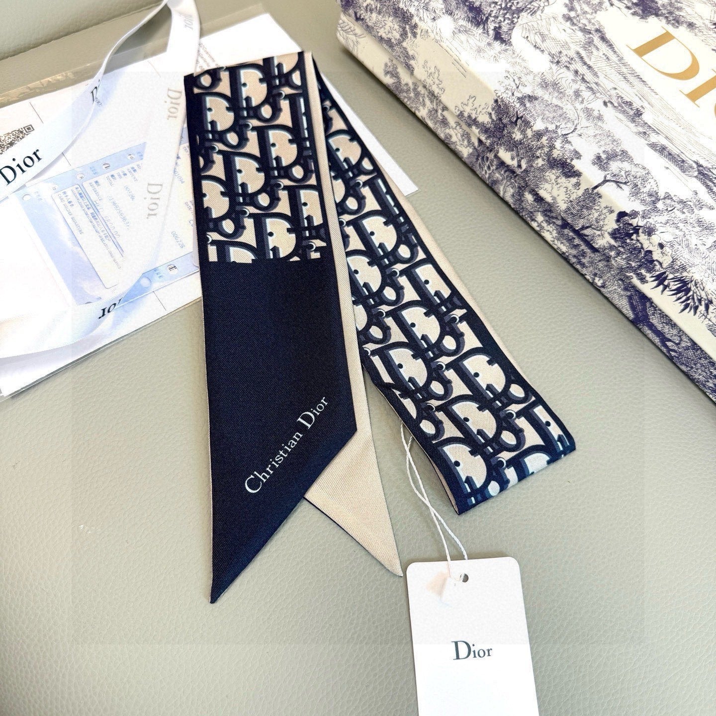 Dior 26s Scarf 100cm In Silk 313136