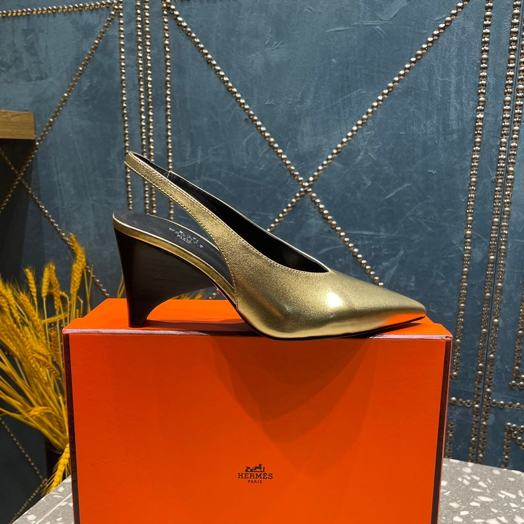 HM Intime 70 Pump Gold Lambskin 962933