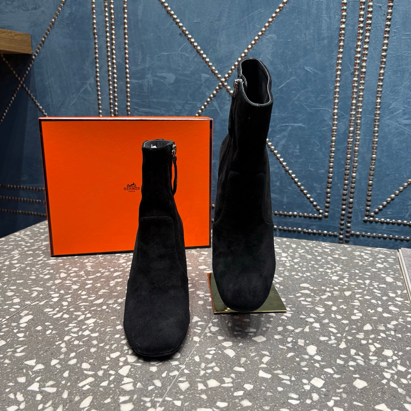 HM Lisa Ankle Boots 80mm Black Suede 531560