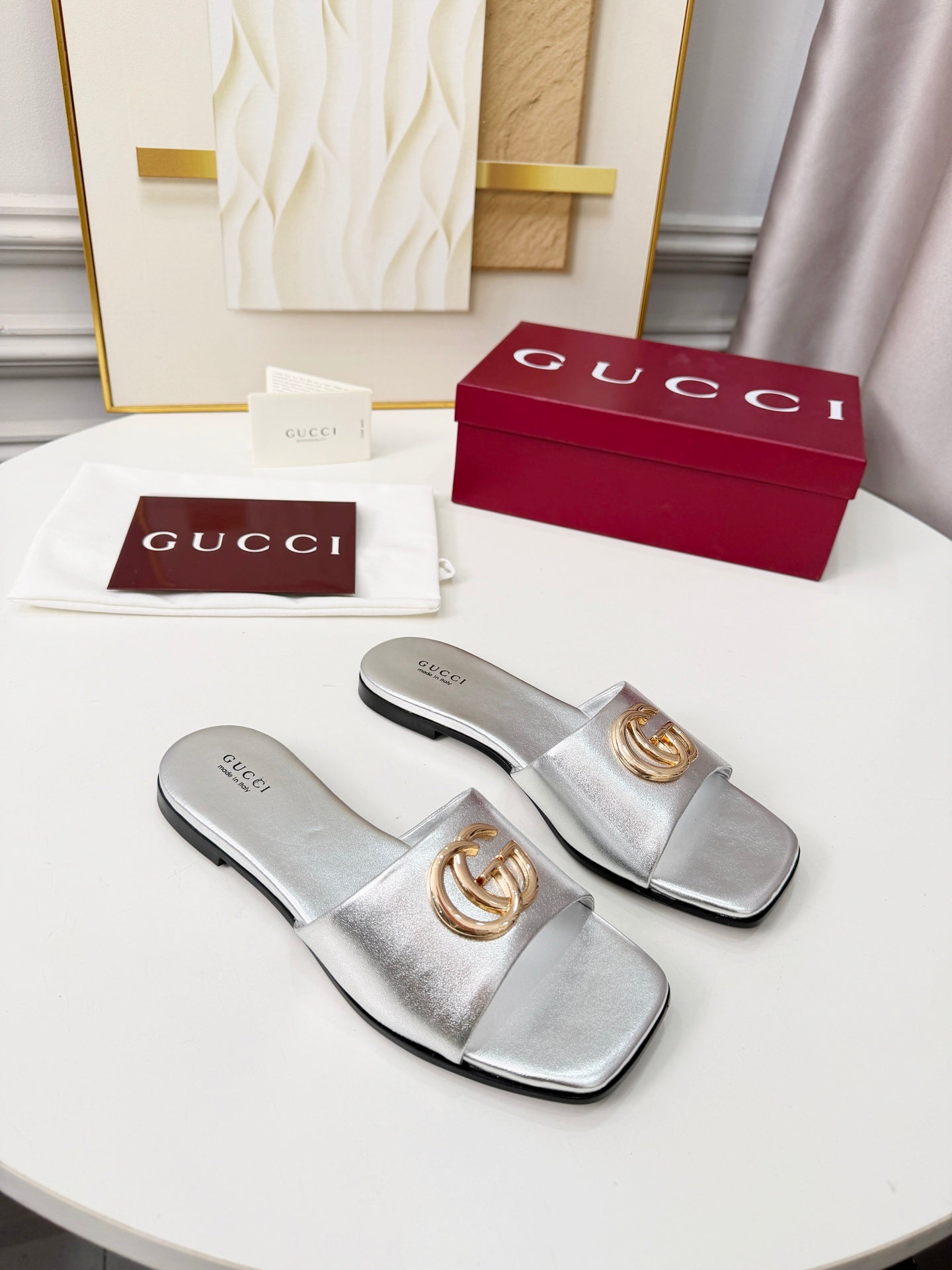 GG 2026 Early Spring Mule Sliver Sheepskin 688518