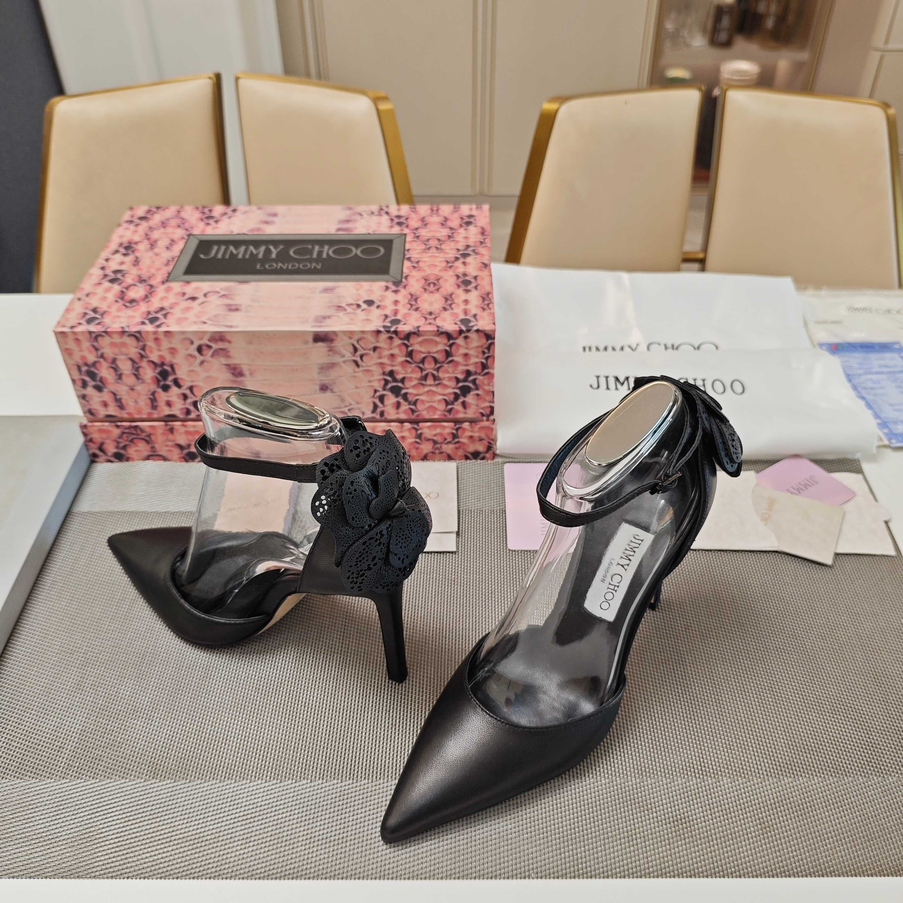 Jimmy Choo Marja Pumps 10cm Black Leather 900896