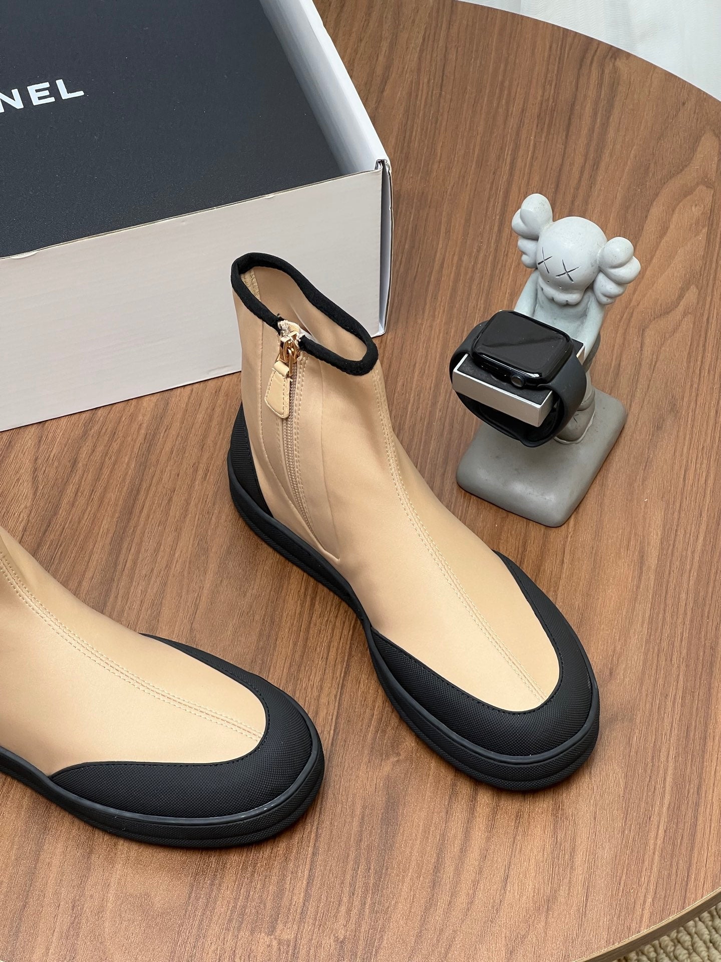 CC Coco Beach 2026 Boots Black Beige Fabric Rubber 846555