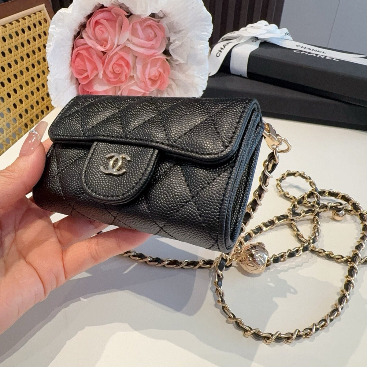 Chanel Bags Wallet On Chain Mini Belt Bag Black Caviar 548667