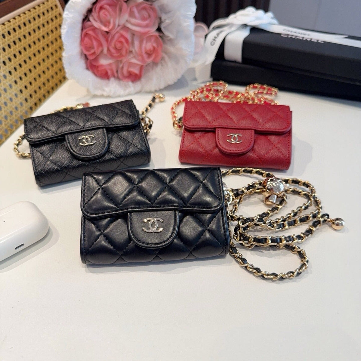 Chanel Bags Wallet On Chain Mini Belt Bag Black Caviar 548667