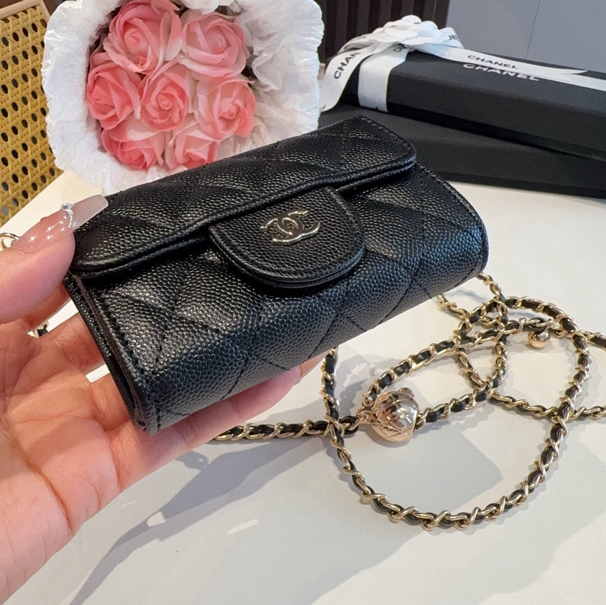 Chanel Bags Wallet On Chain Mini Belt Bag Black Caviar 548667