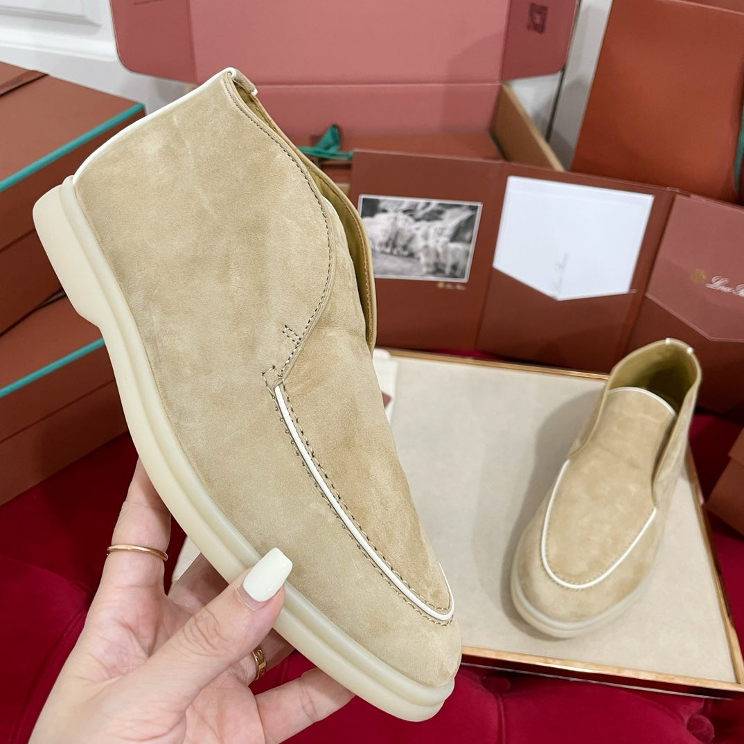LP Open Walk Ankle Boot In Beige Mix White Suede 978052