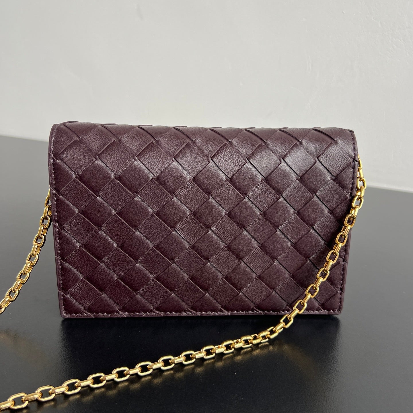 BV 26s Andiamo Pouch Coffee Intrecciato Leather 291436