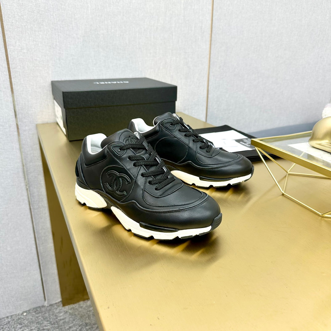 CC 26s Metallic Casual Sneakers Black Mesh Leather 981008