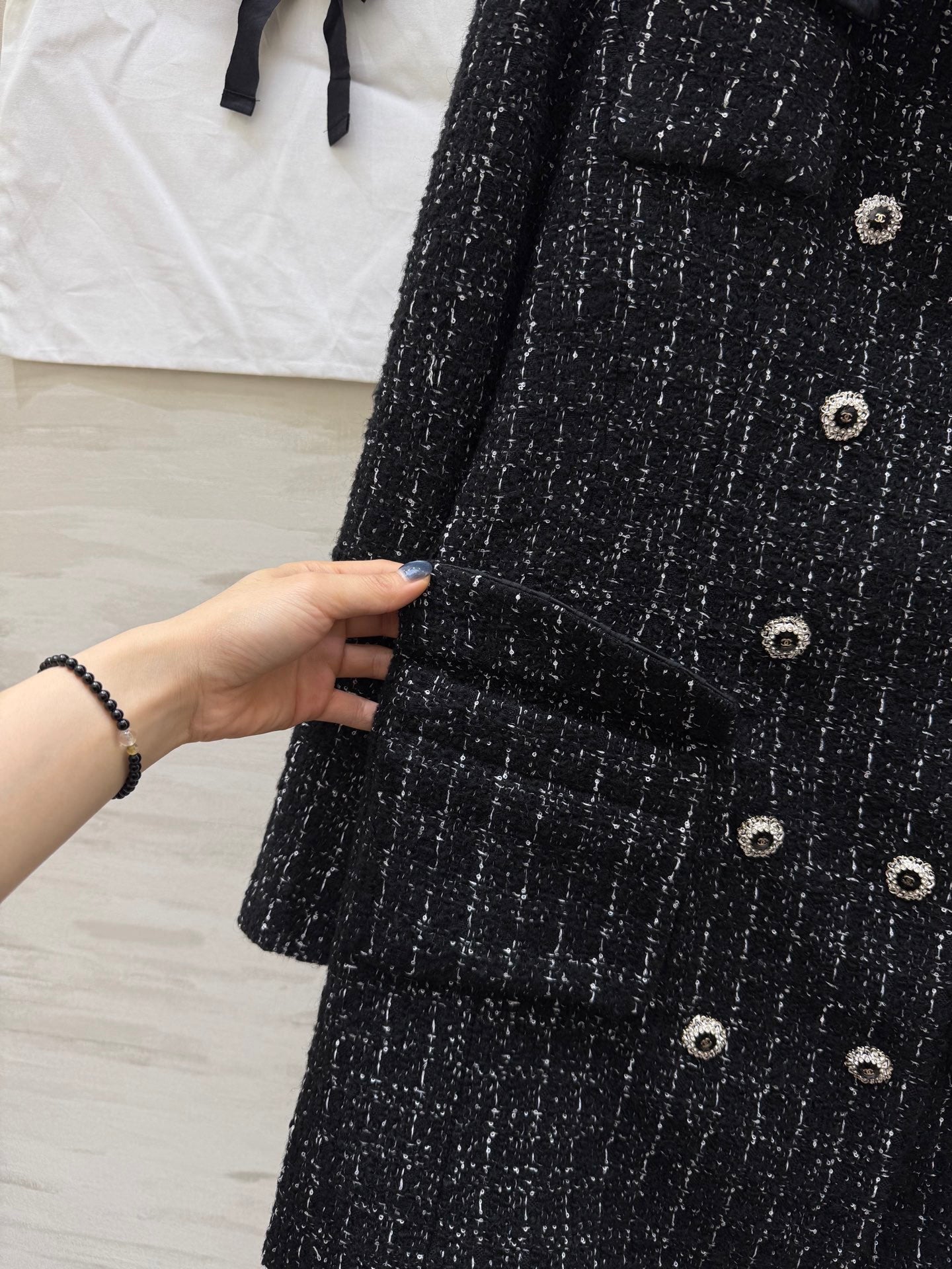 CC Jacket Black Silver Blend Tweed 344806