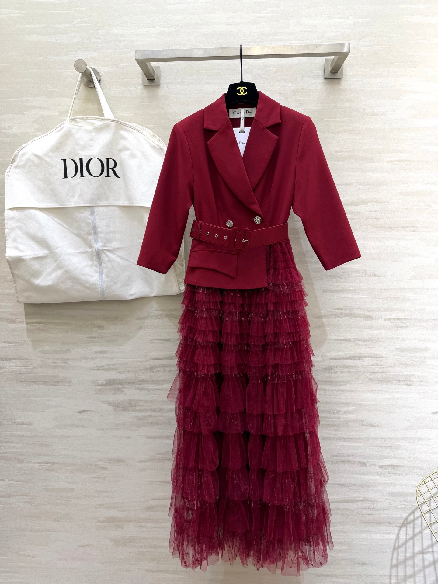 CD 26s Maxi Dress Red Mesh 344798