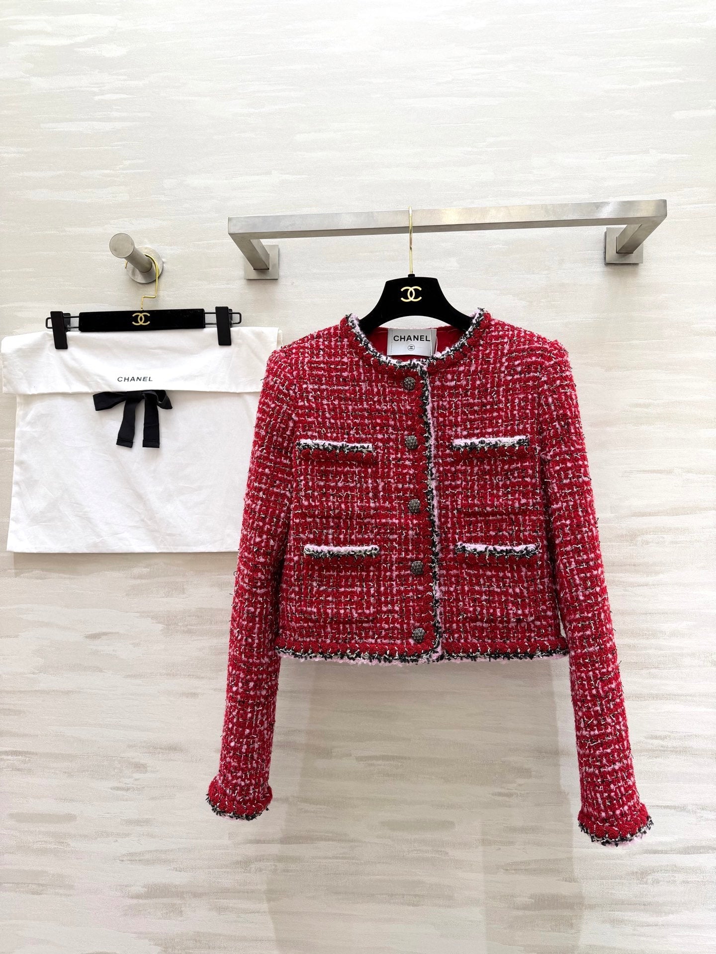 CC Runway Jacket Red Tweed 344791
