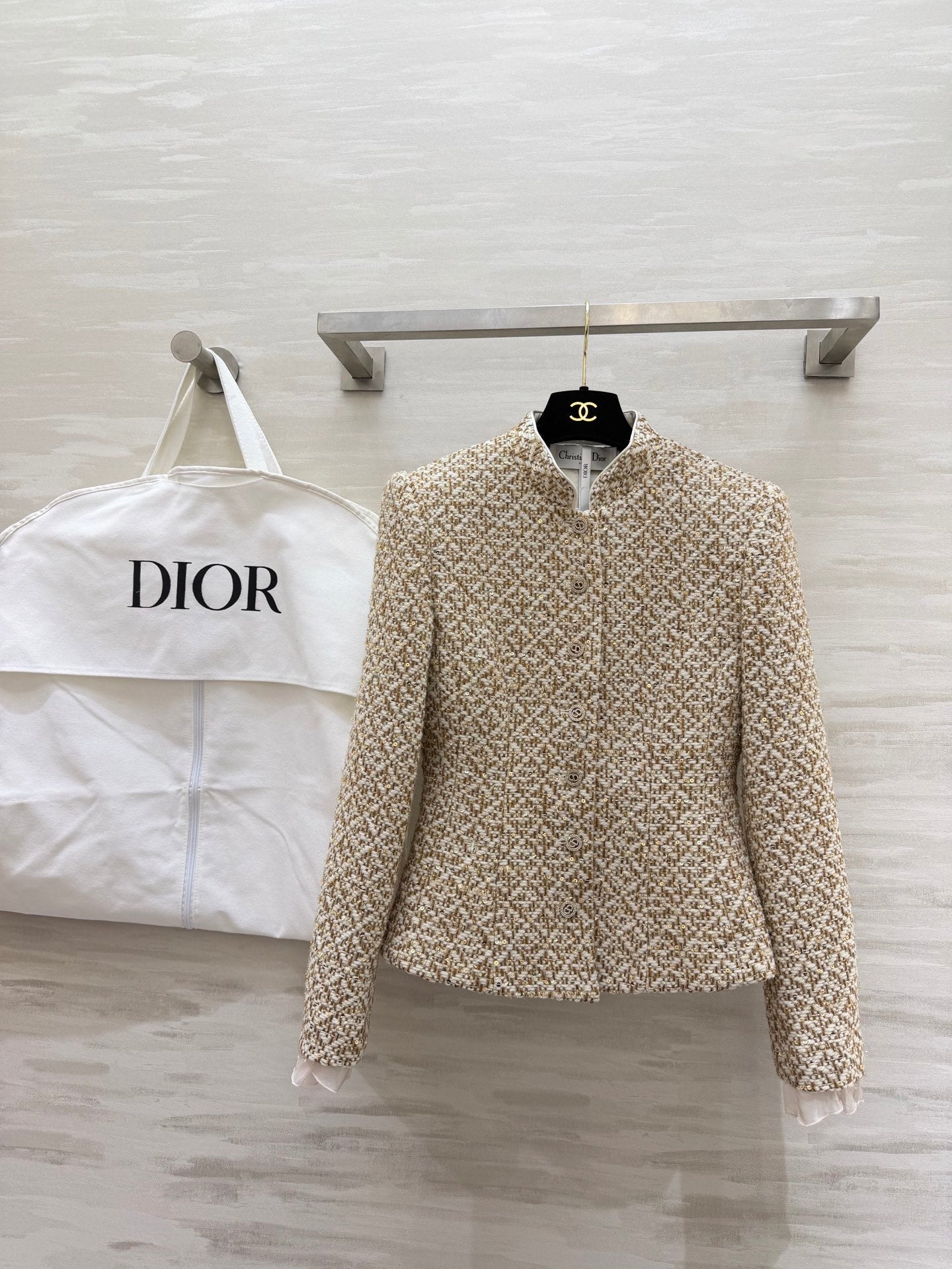 CD 26s Jacket Sequin Woven Tweed 344785
