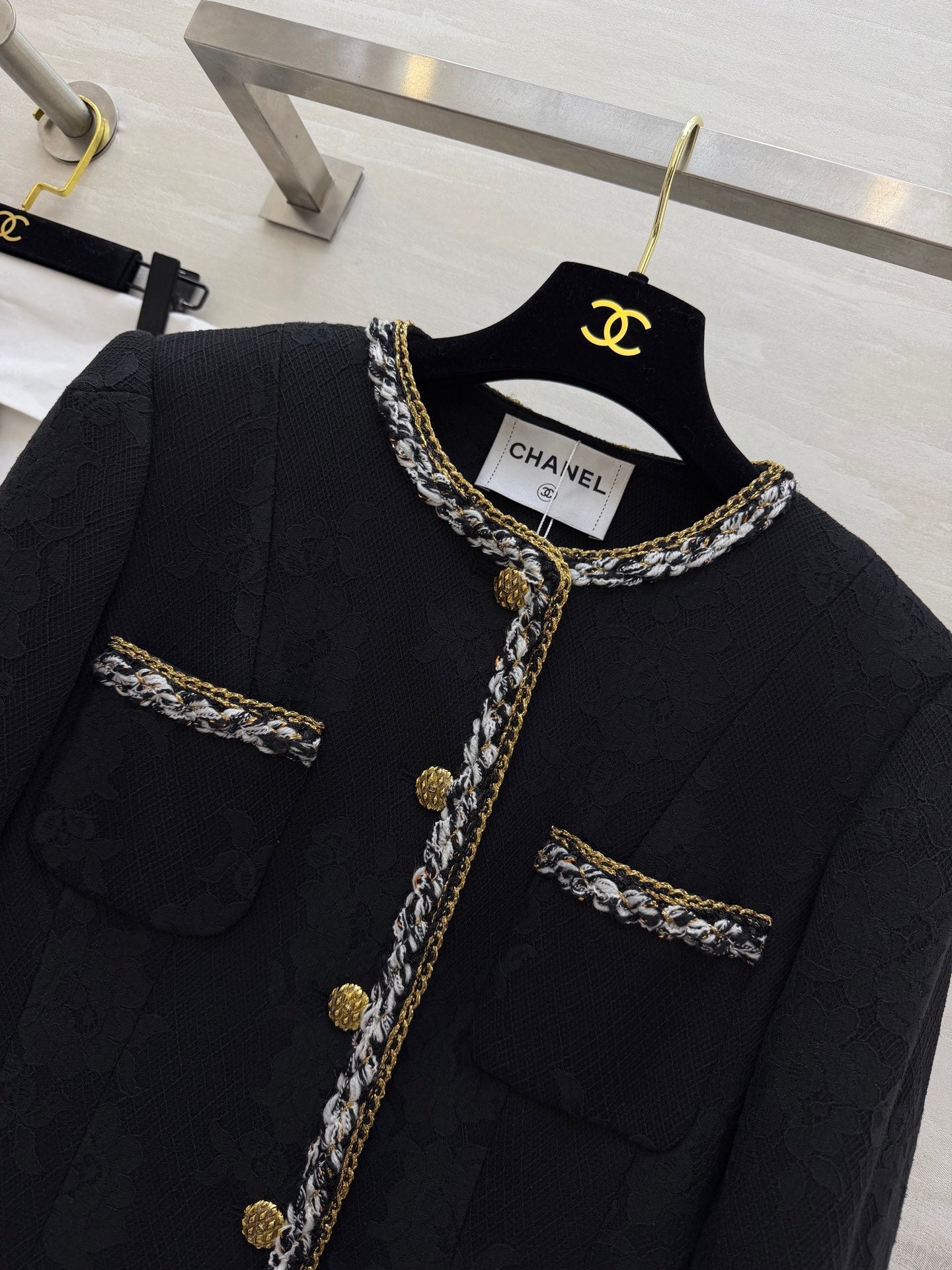 CC Long Coat Black Woven 344727