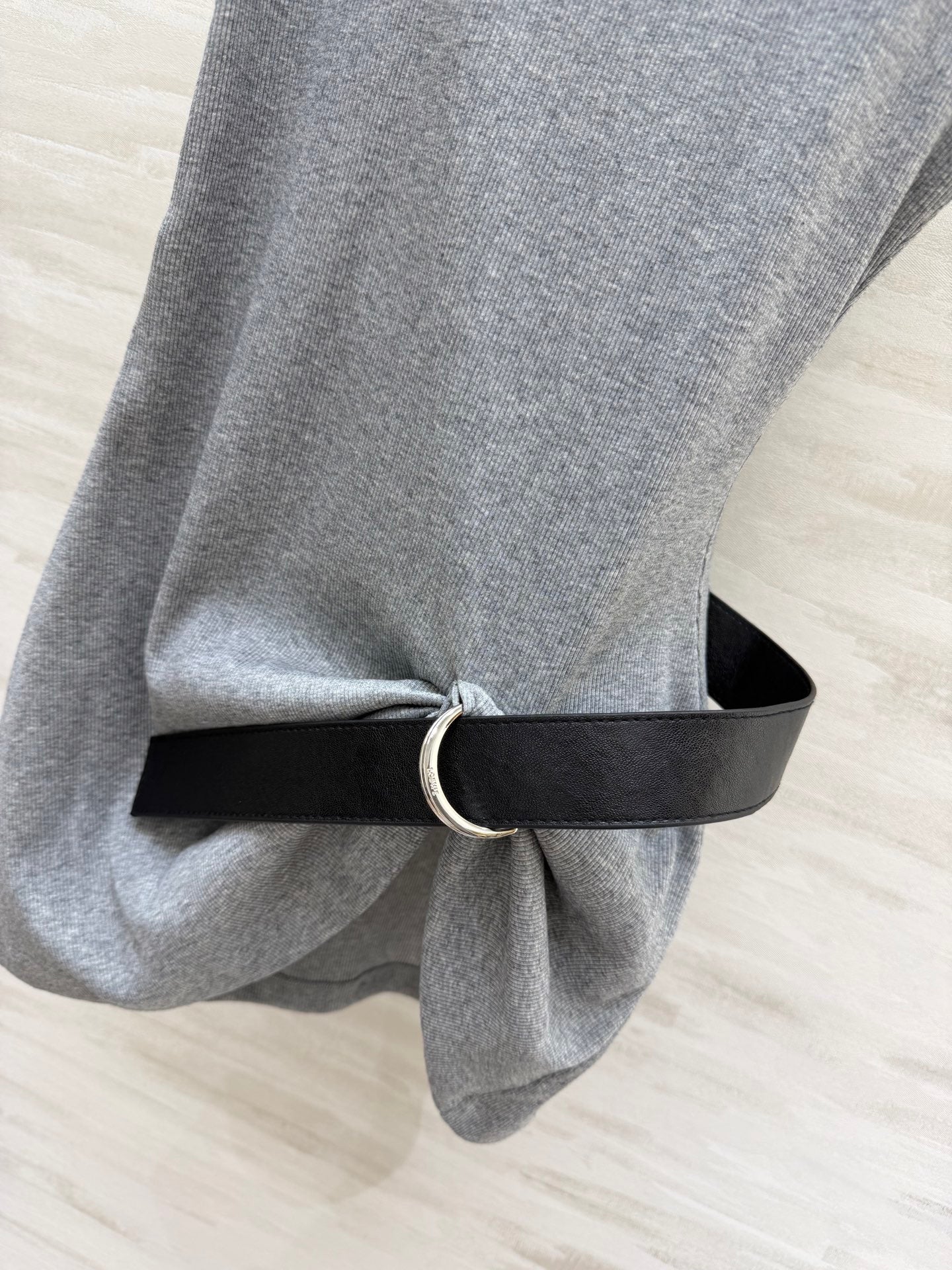 Loewe 26s Ribbed Vest With Belt Grey Cotton 363678
