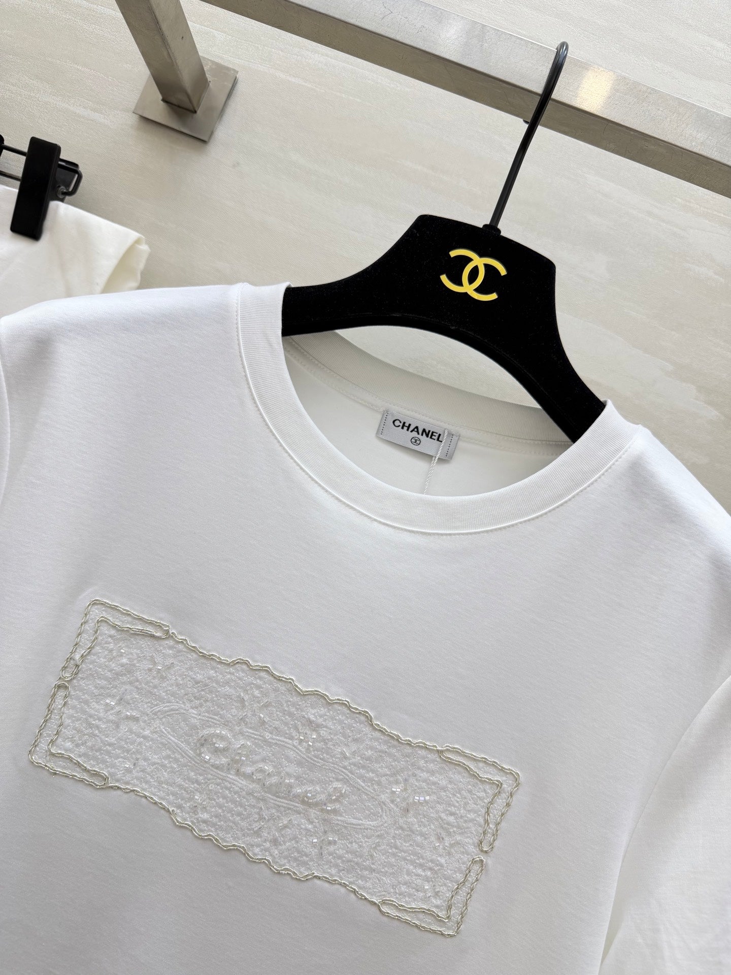 CC 26s Embroidered T-Shirt White Cotton 363663