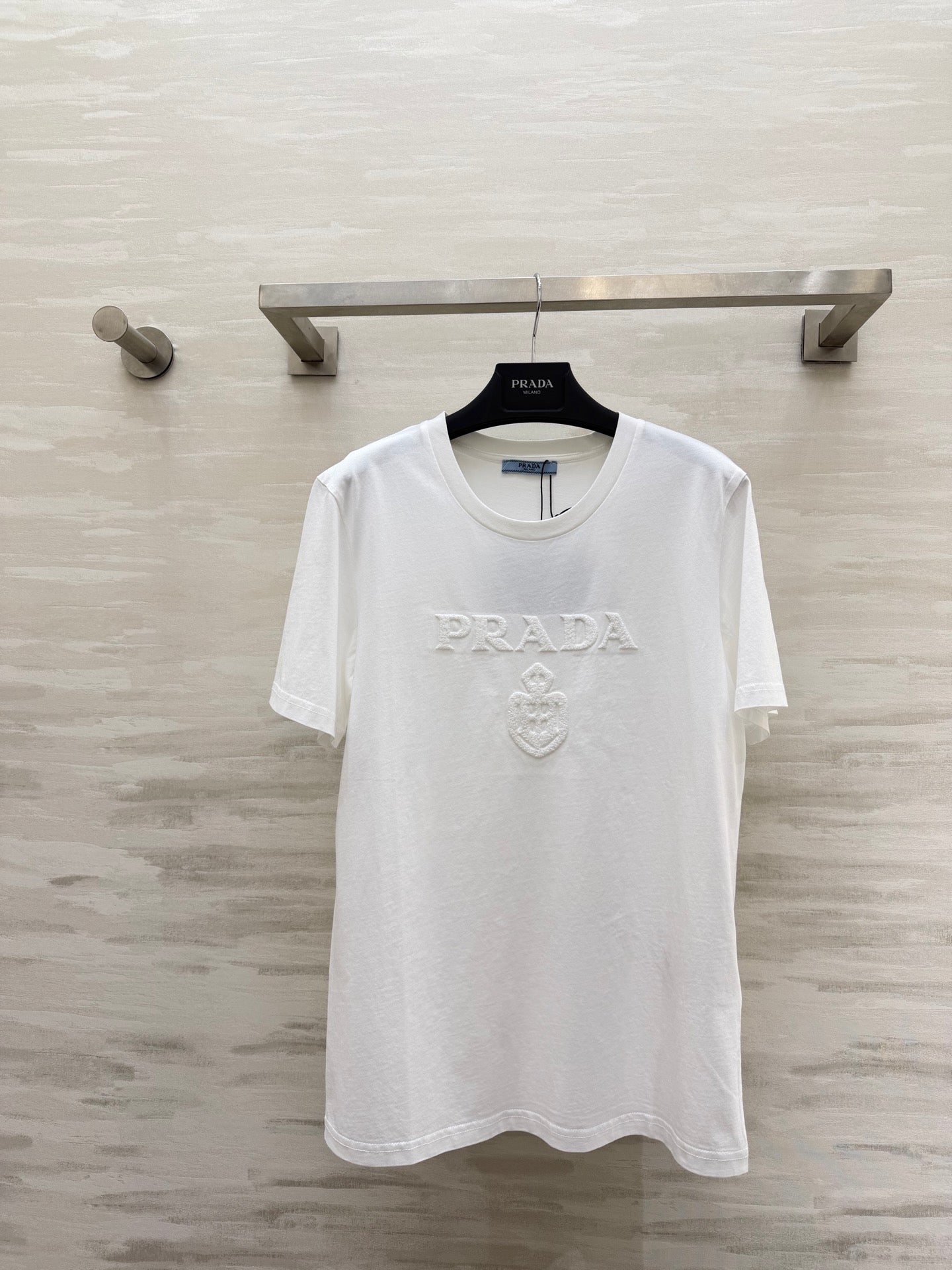 Prada 26s Short-Sleeve T-Shirt White Cotton 363645