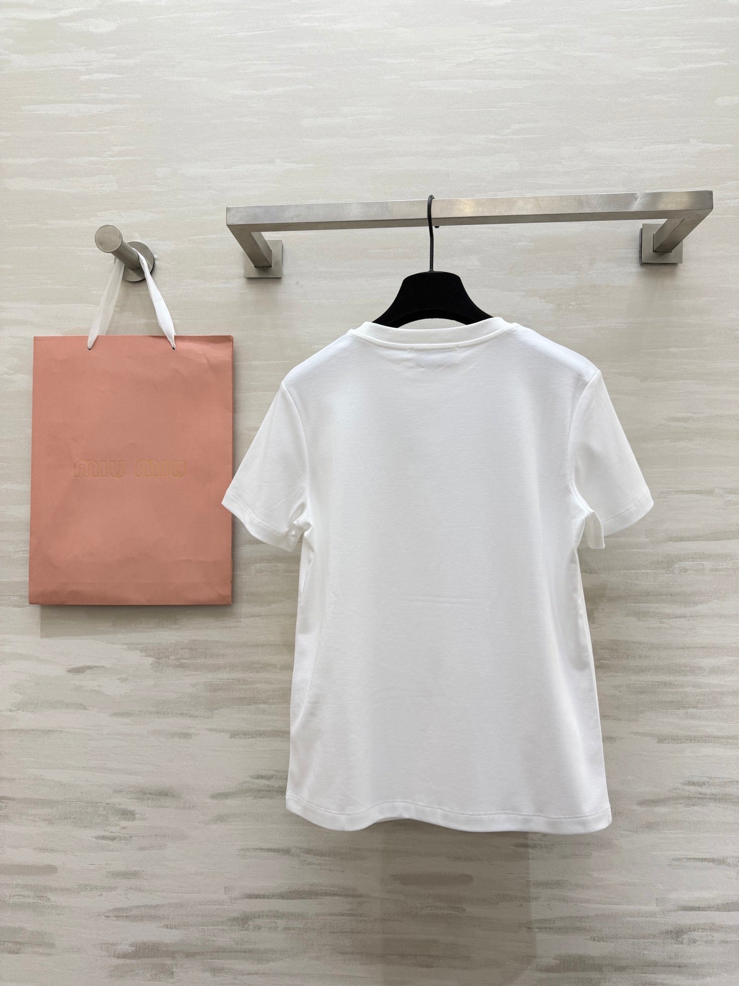 Miu 26s Short-Sleeve T-Shirt White Cotton 363637