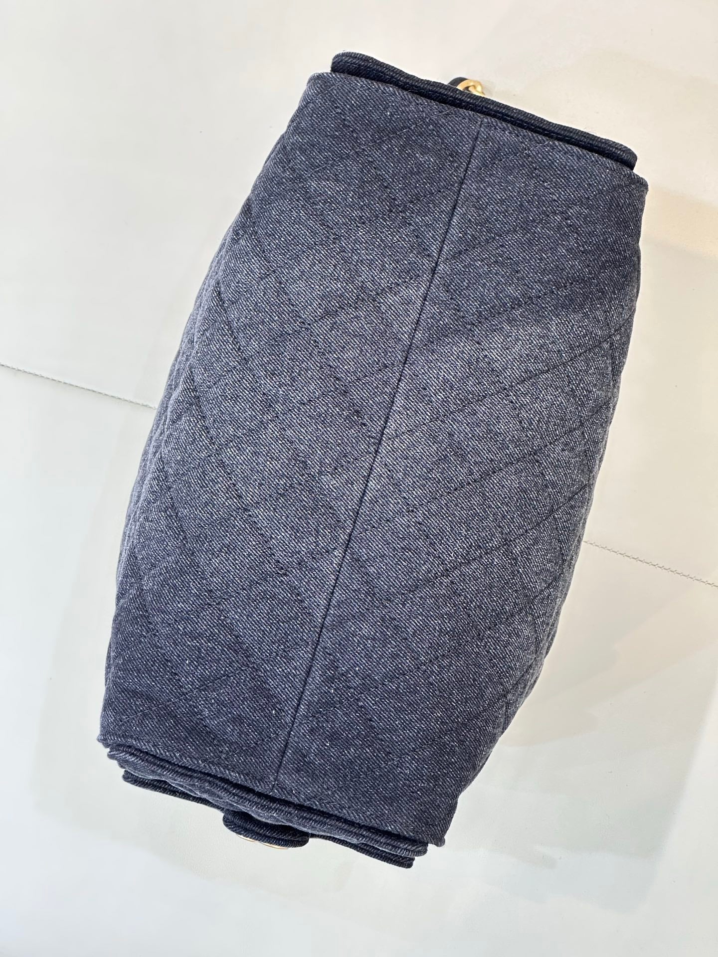 CC 25C Hobo Bags 40cm Dark Blue Mix White Denim