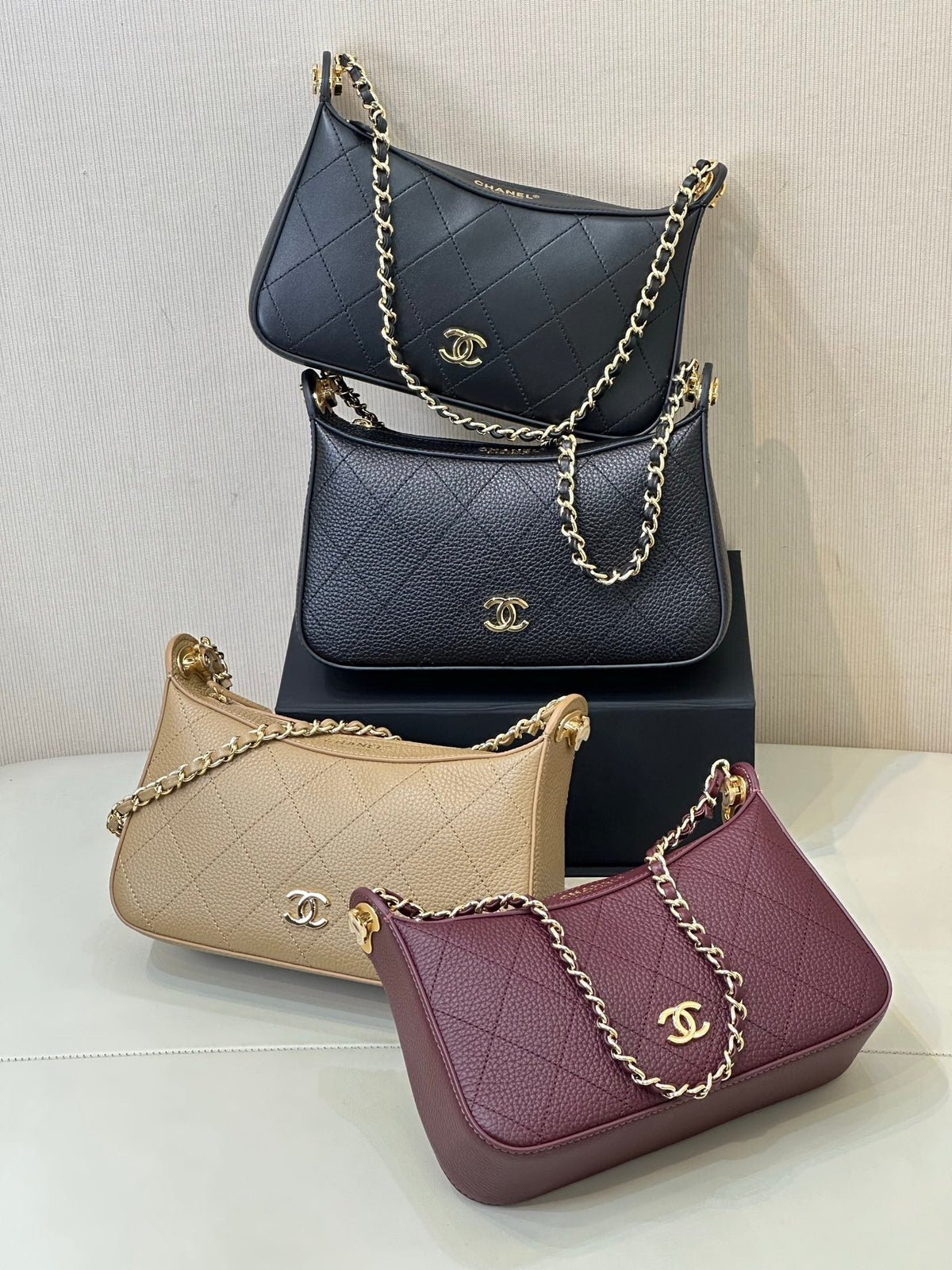 CC 26s Crescent Moon Armband Bag Grained Calfskin 996783