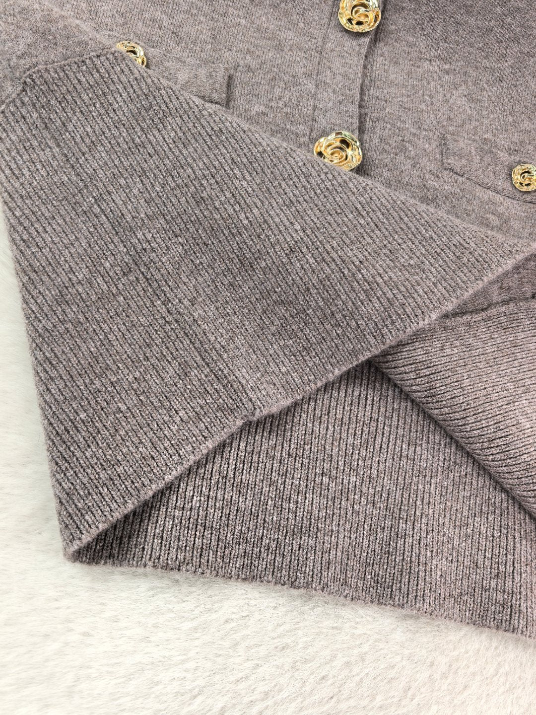 Chanel 26s Cardigan Grey Black Knit 448117