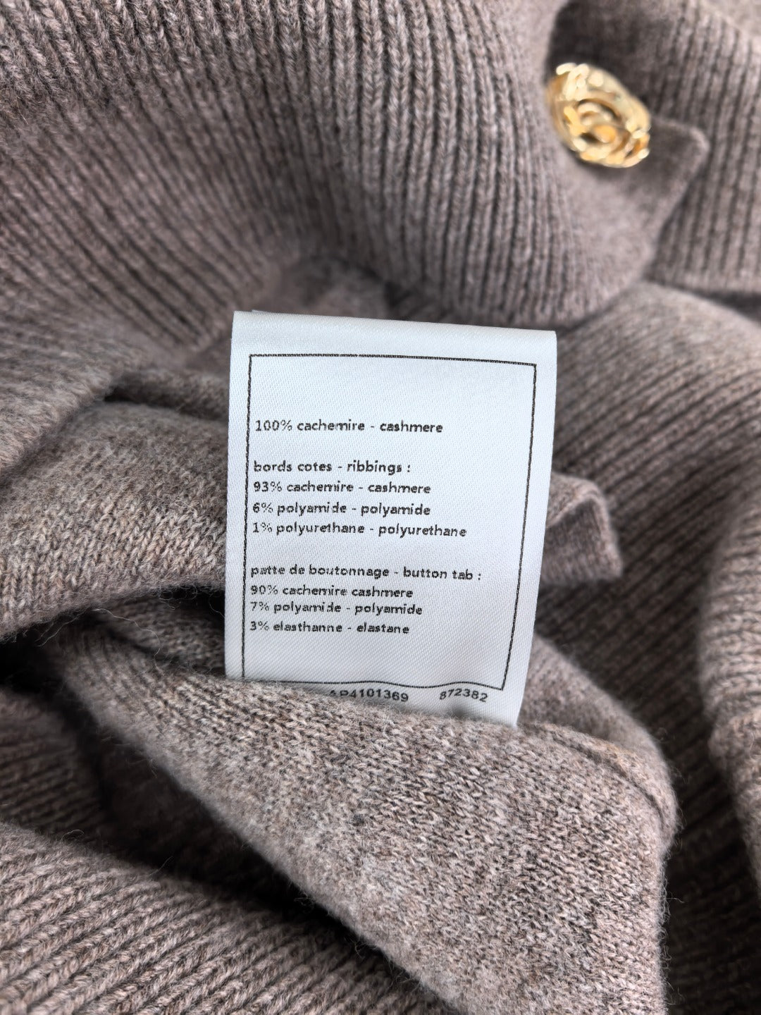 Chanel 26s Cardigan Grey Black Knit 448117