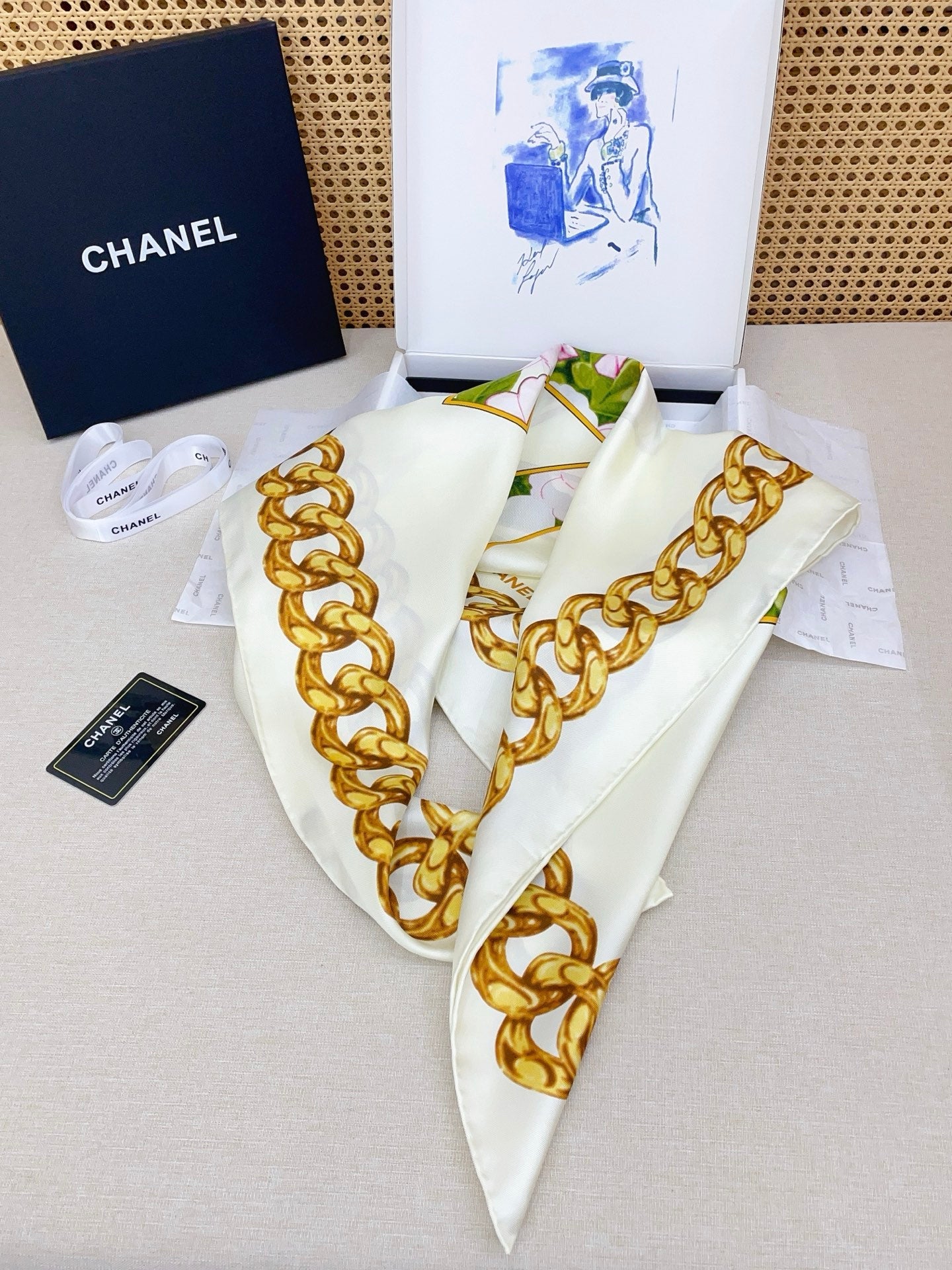 CC Scarf 90x90 Colorful Twill Silk 444764