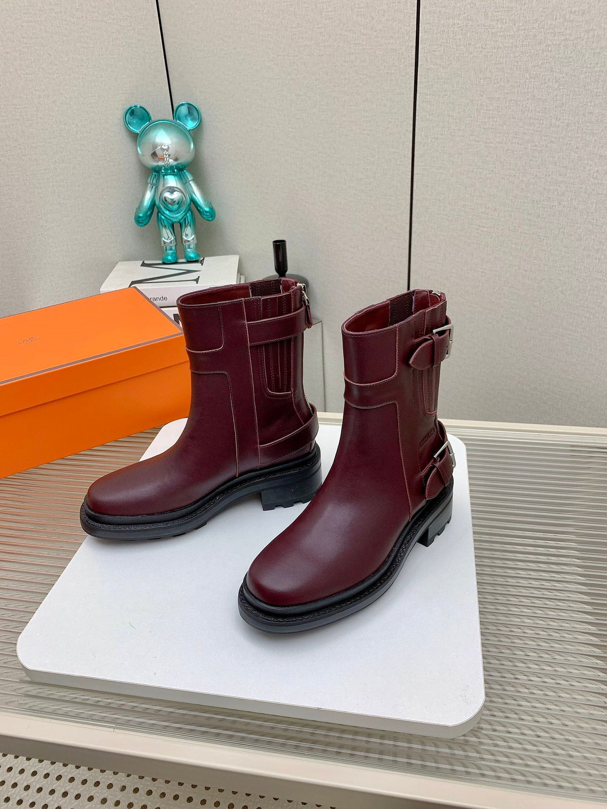 HM 26s Jaime Ankle Boots Burgundy Leather 160385