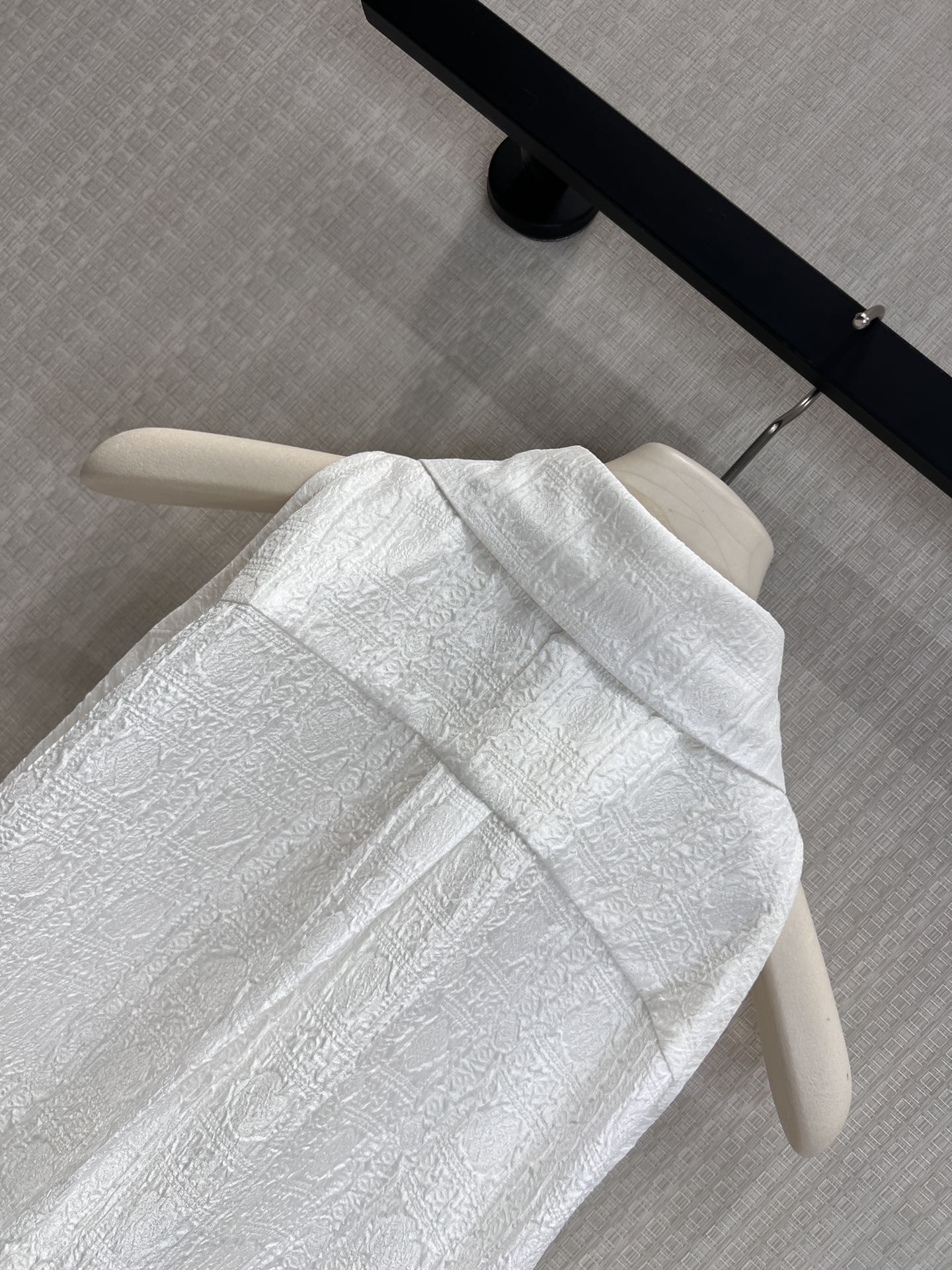 CC 26s Long-sleeved Shirt White Silk Jacquard 370149