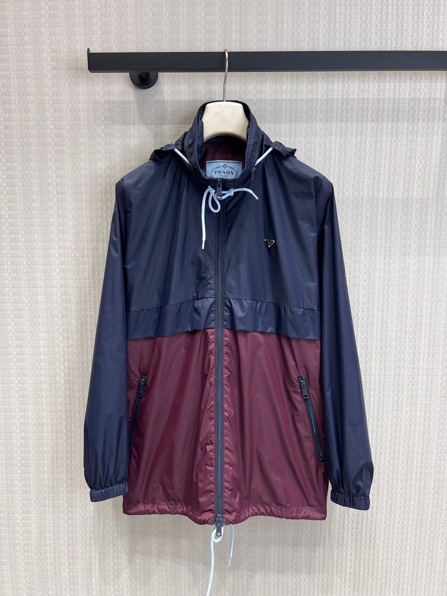 Prada 26s Blouson Jacket Blue Garnet Re-Nylon 370166