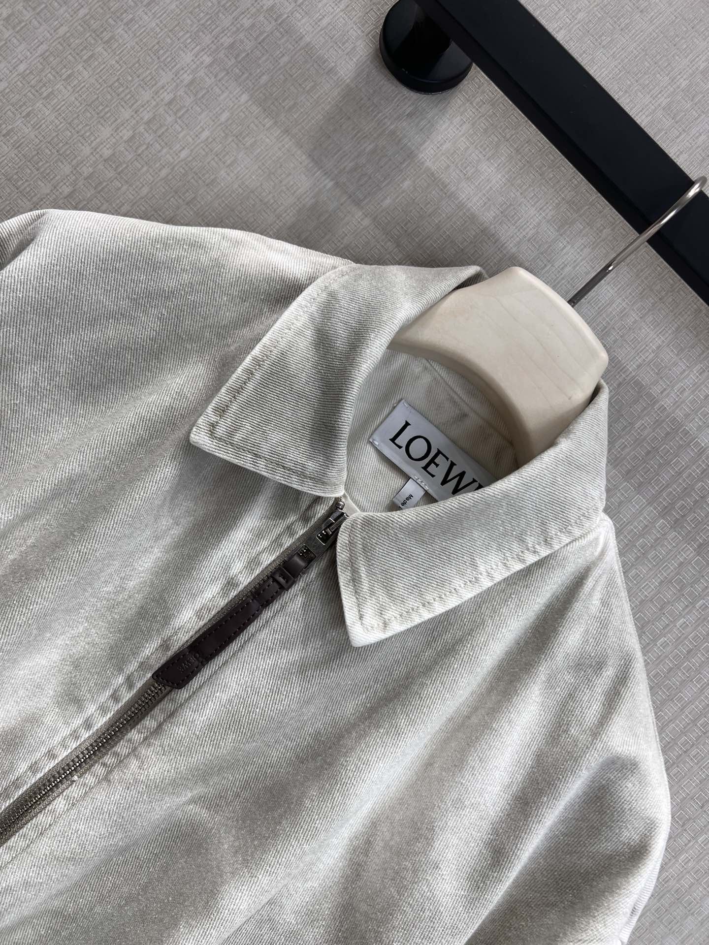Loewe 26s Draped Jacket Light Grey Cotton 370171