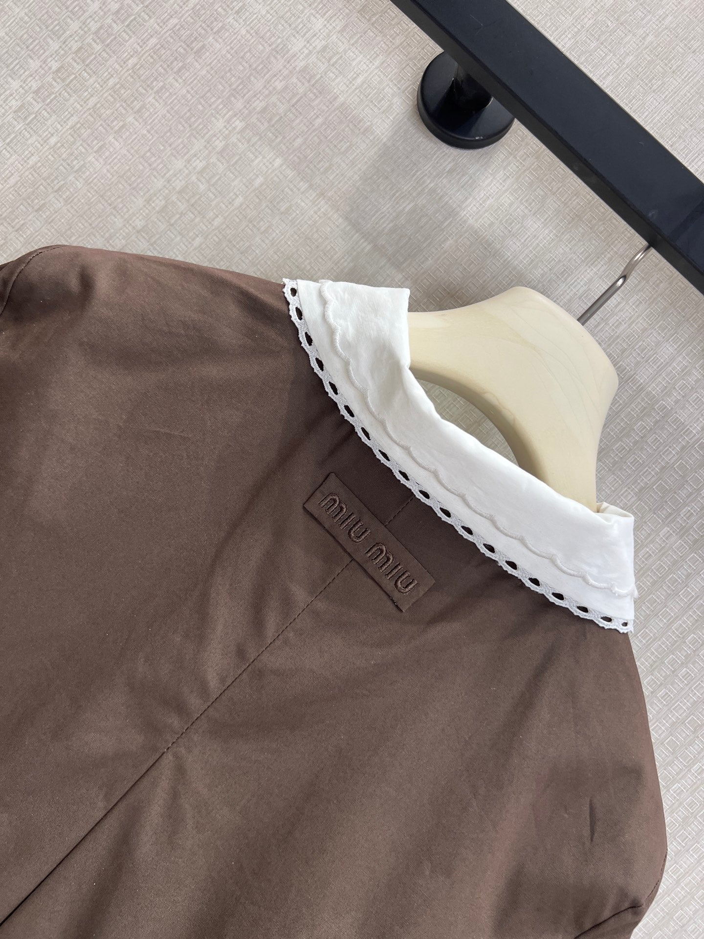 Miu Unreleased Dress Coffee Cotton