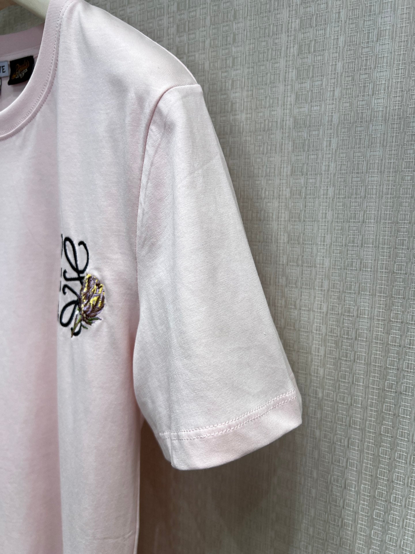 Loewe Regular Fit T-shirt Light Pink Cotton