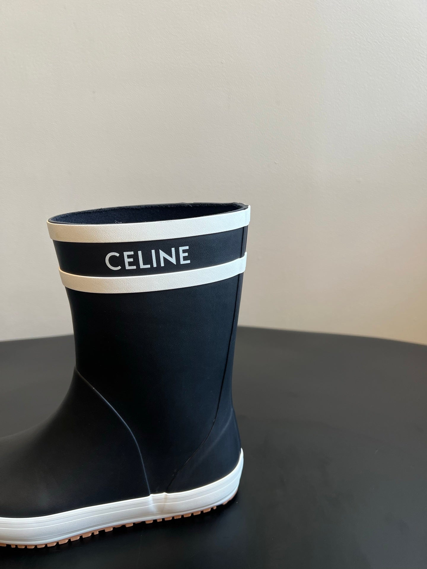 Celine 26ss Rain Boots Black TPU Rubber 903974
