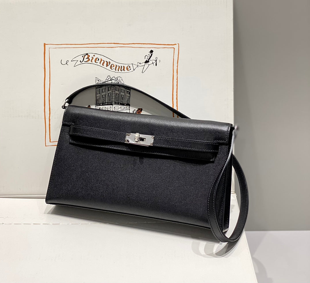 HM Kelly Elan 27cm Black Leather Shw