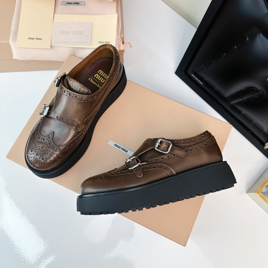 Church's X MiuLoafers Classic Matte Brown Calfskin