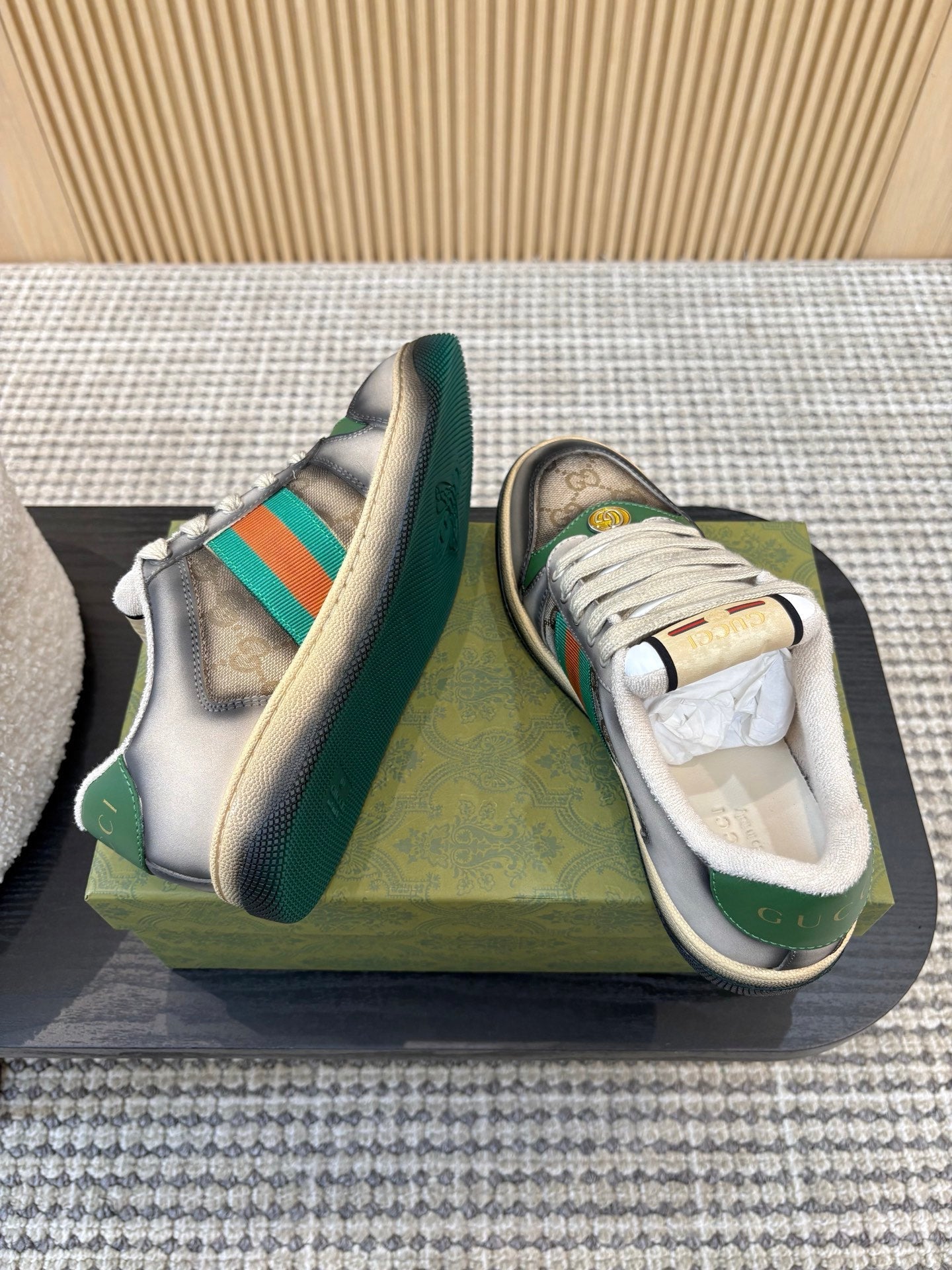 Gucci 26s Sneakers In Grey Gradient Canvas