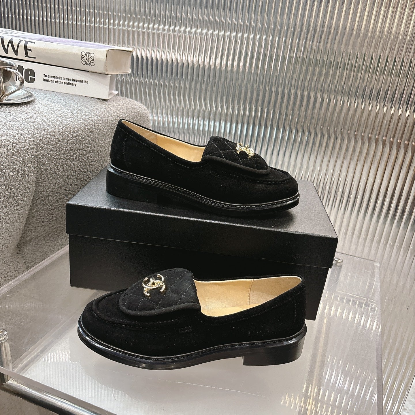 CC SS26 Loafers Black Suede 678940