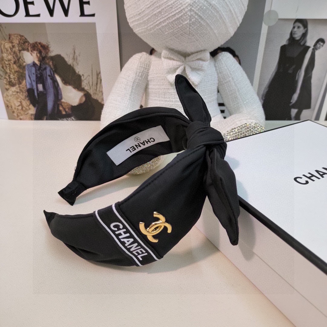 BLACK FABRIC HAIRBAND 124634