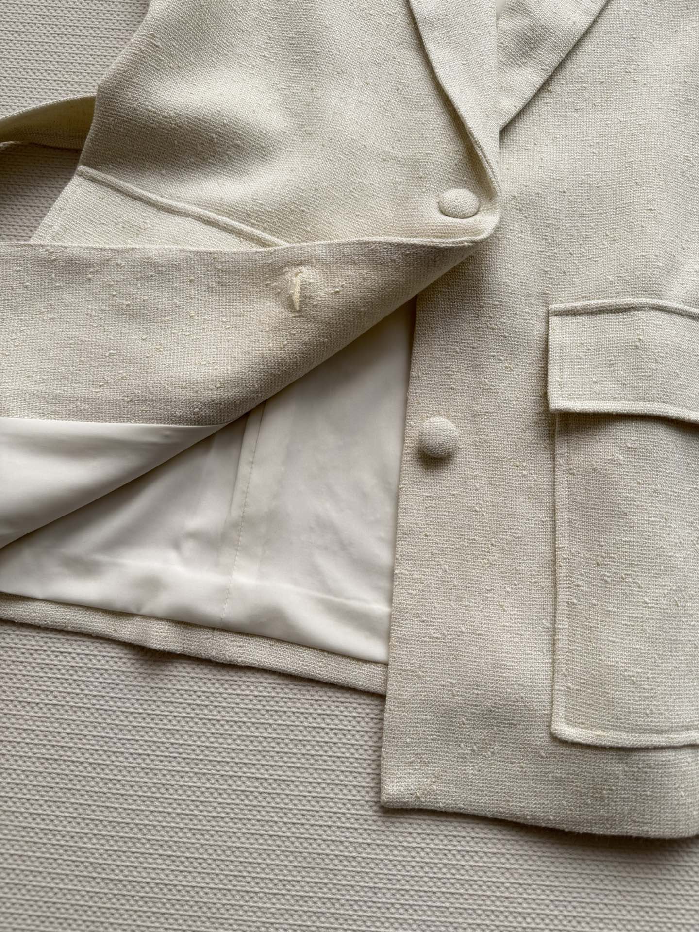 CC 26s Vest Ivory Wool Viscose 338886