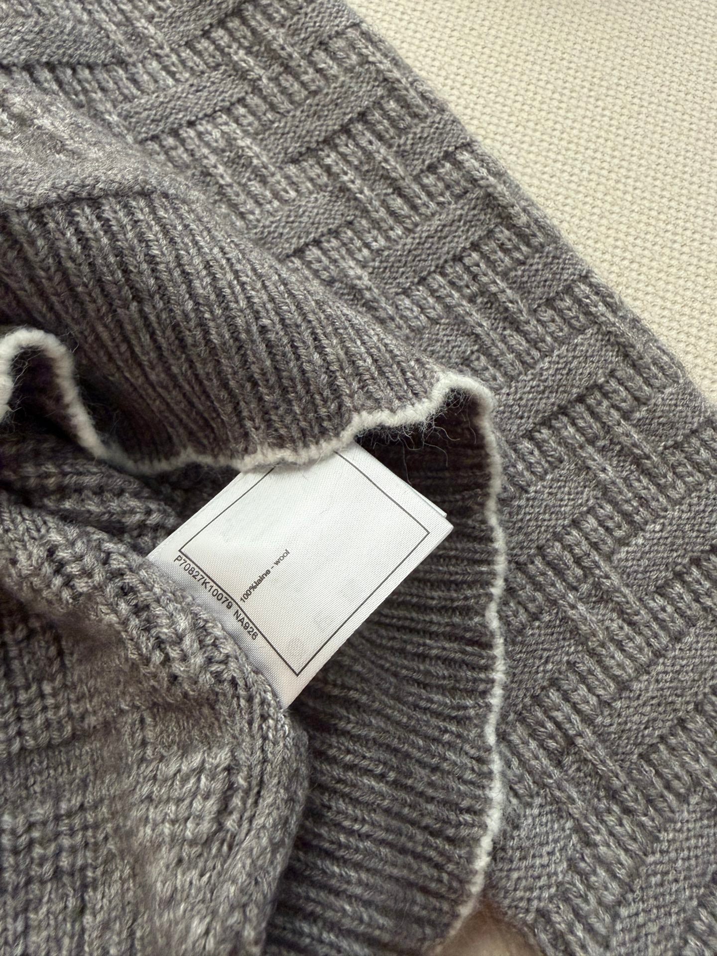 CC 26s Polo Knit Top Grey Wool 417721