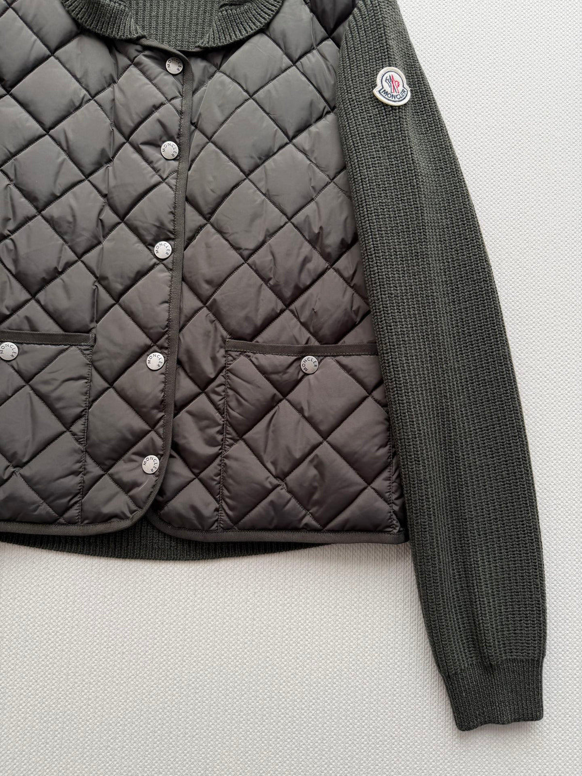 Moncler 26s Jacket Green Quilted Knit 447271