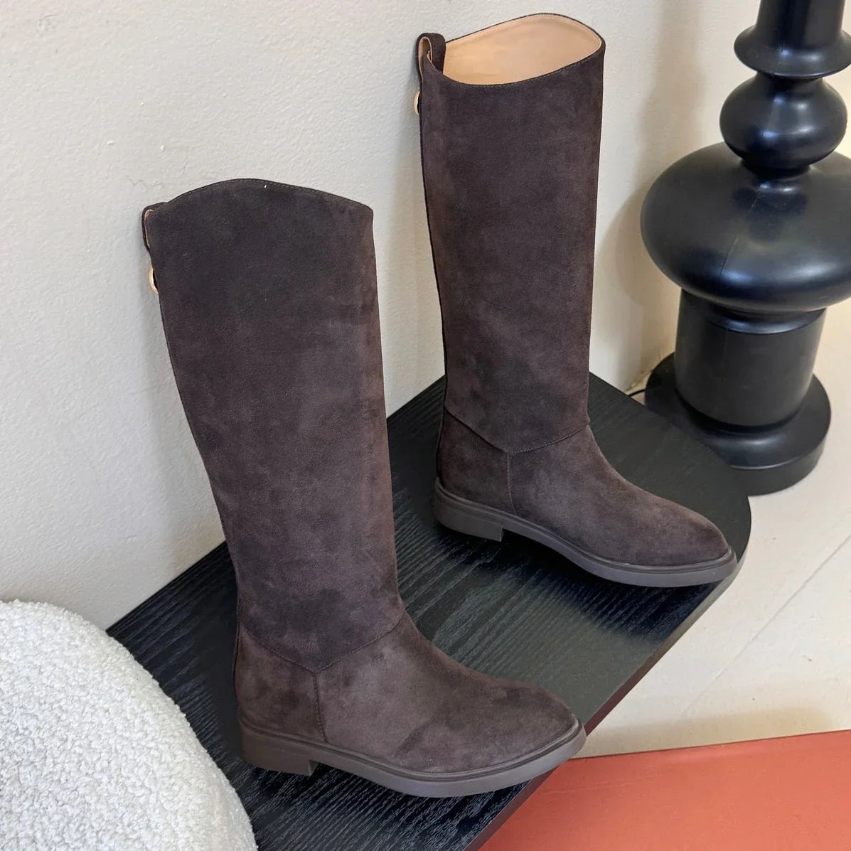LP 26SS High Boot Dark Brown Suede 580942