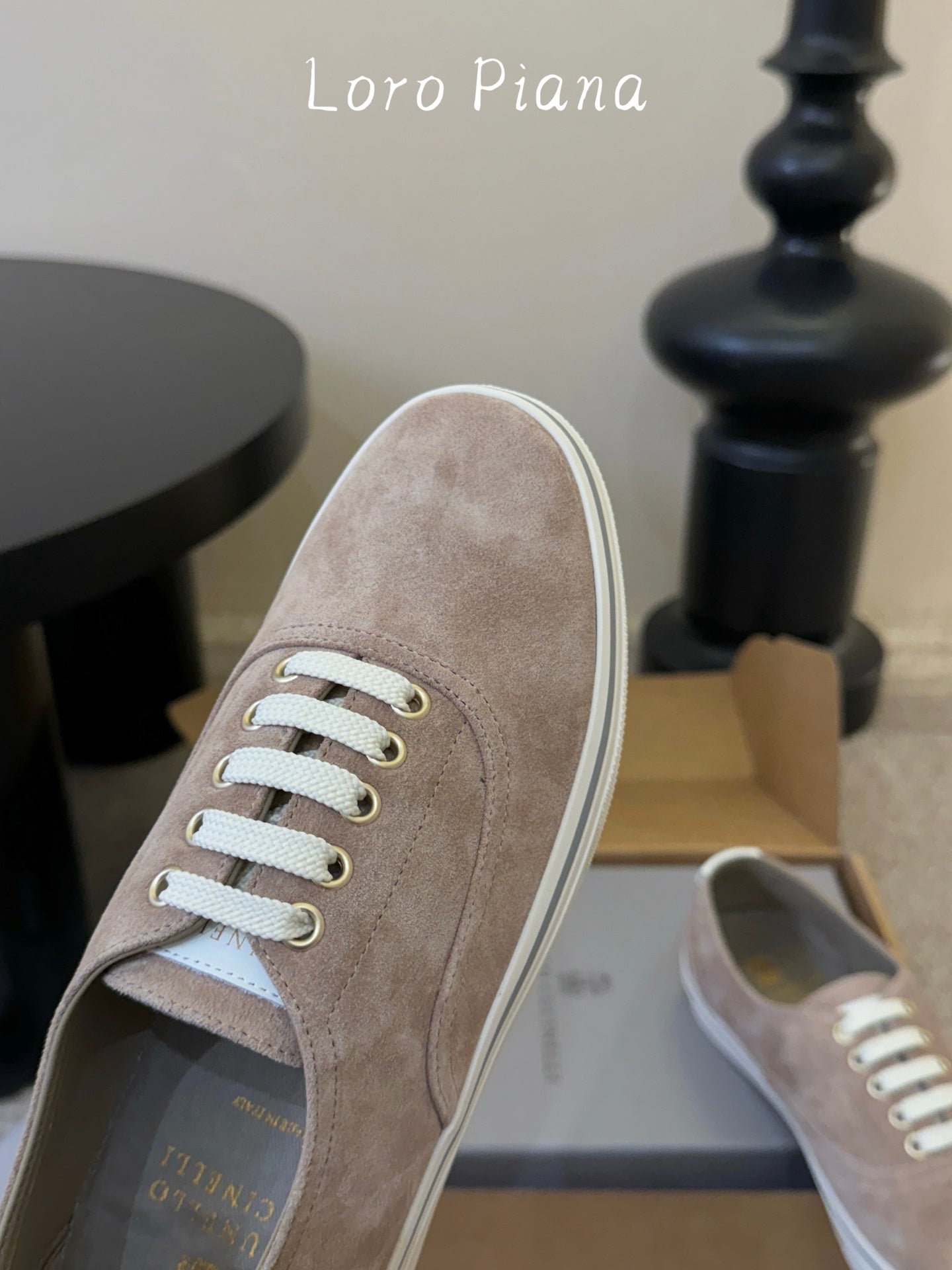 Brunello 26s Lace-Up Sneakers Light Brown Suede