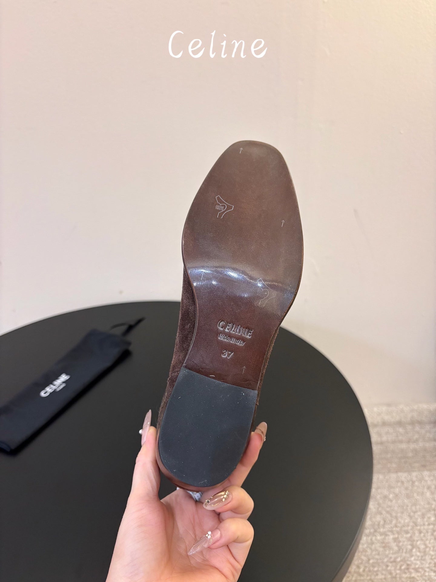 Celine 26s Triomphe Chelsea Boots Havana Suede 104887