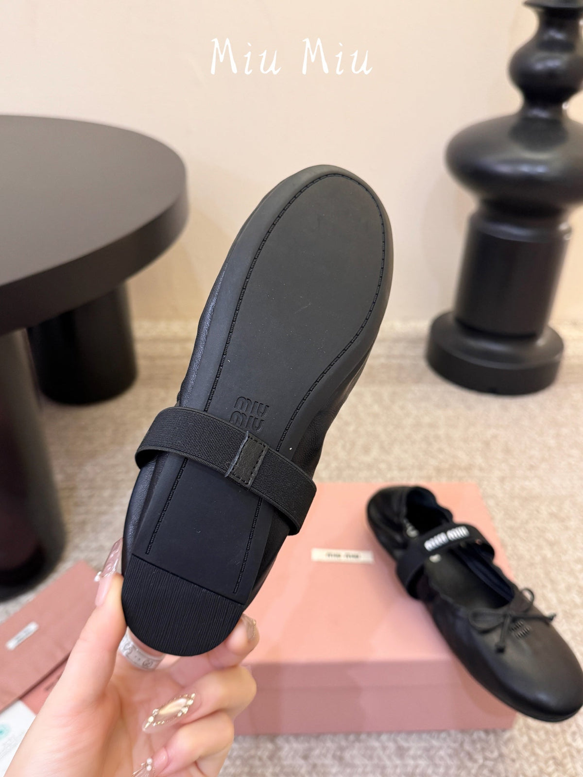 Miumiu 2026 Ballet Flats Black Leather 195933