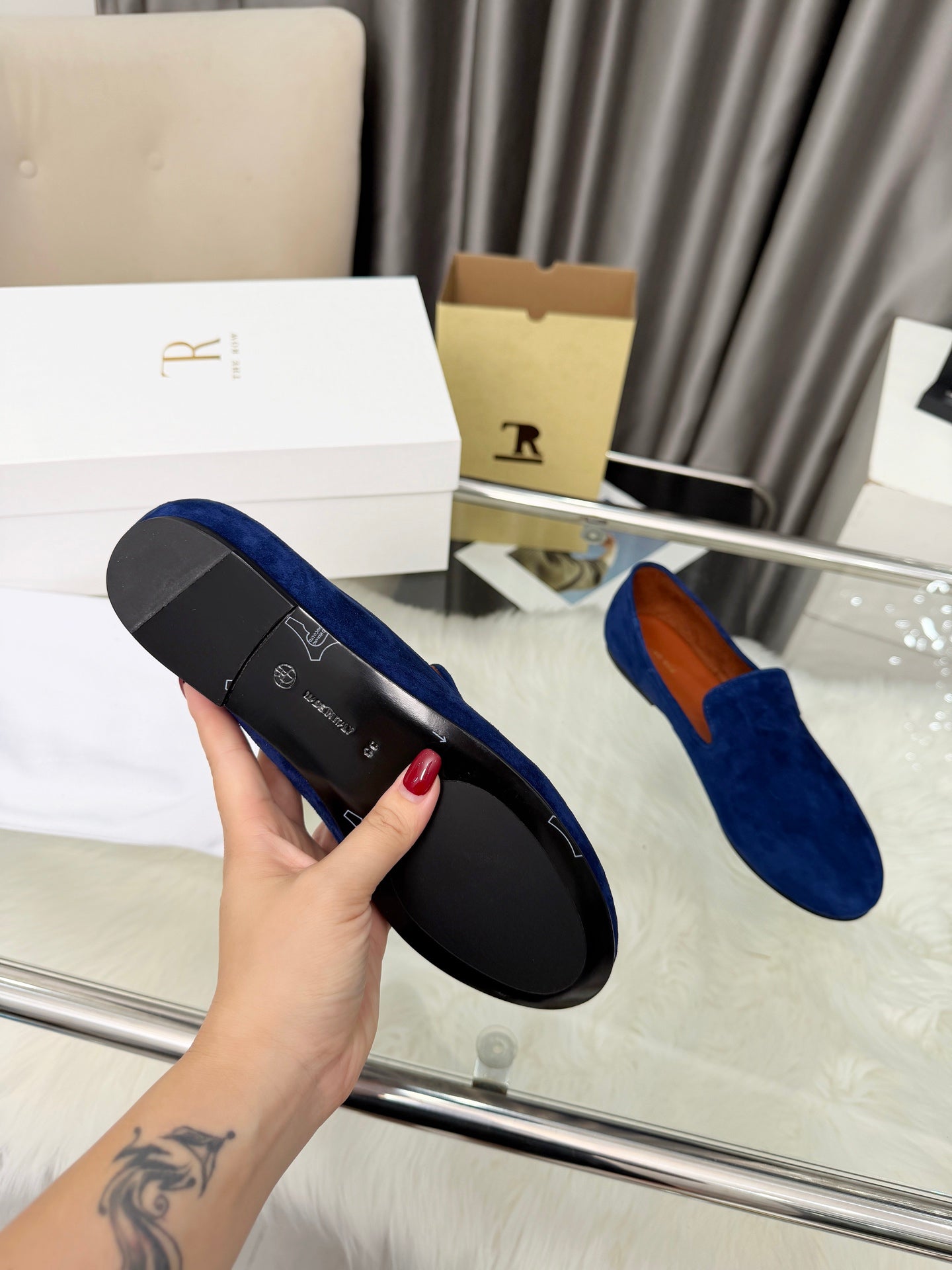 TR Adam Loafer Two Loafer Blue Suede 832652