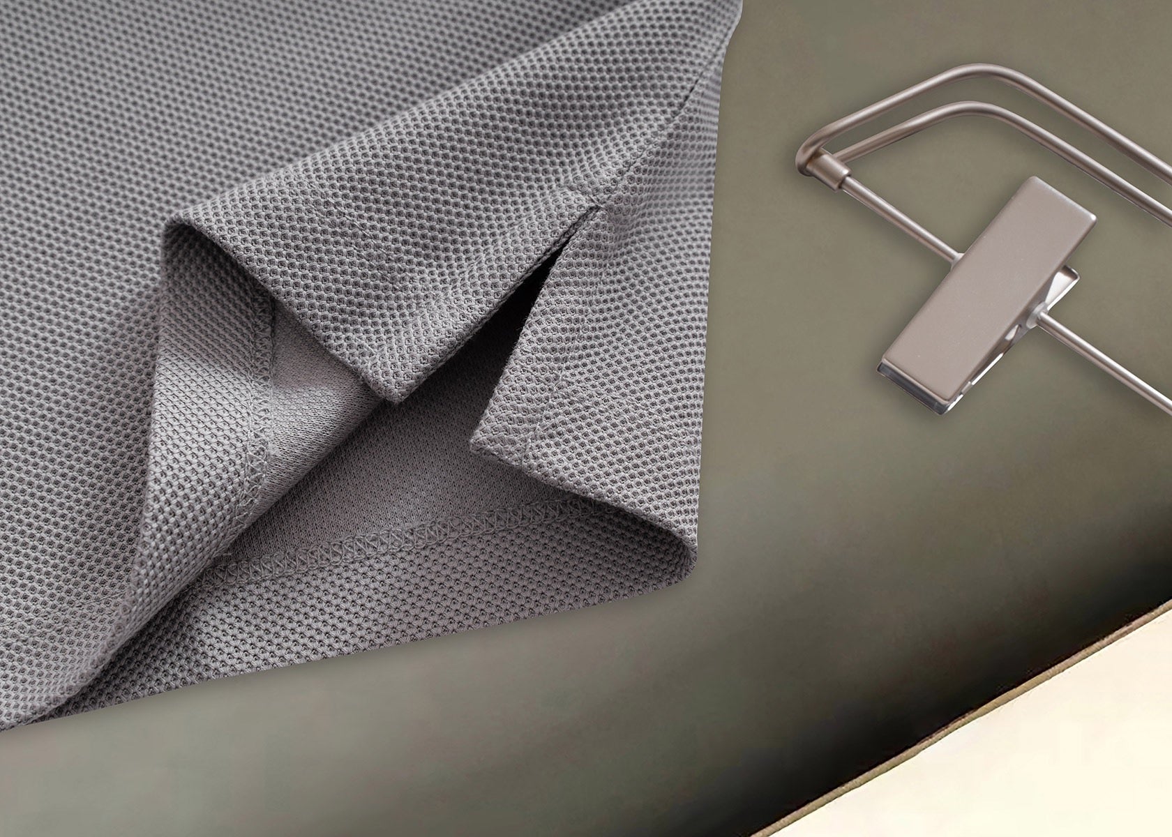 Burberry Men Check Colla Polo Shirt Grey Cotton